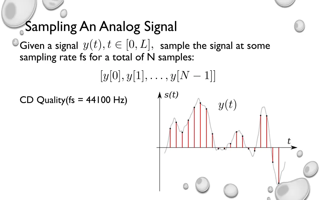 sampling an analog signal