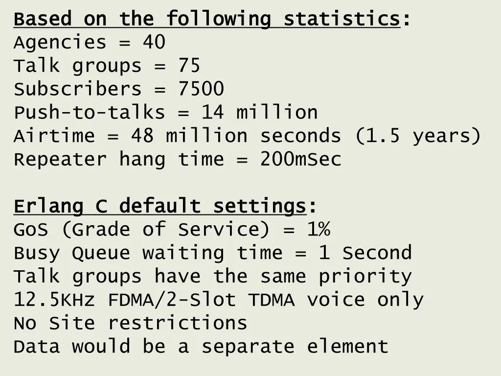 based on the following statistics based