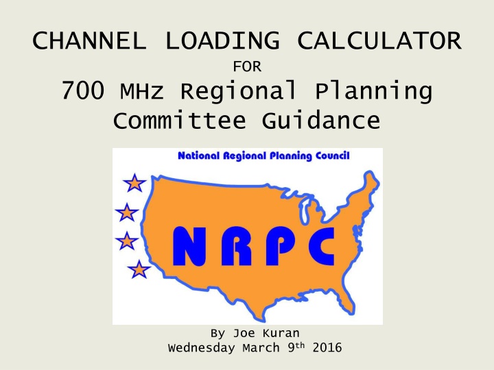 channel loading calculator for 700 mhz regional