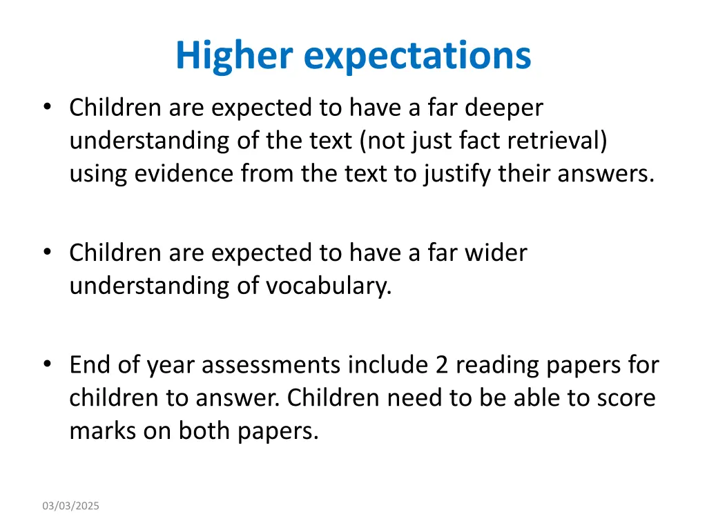 higher expectations children are expected to have