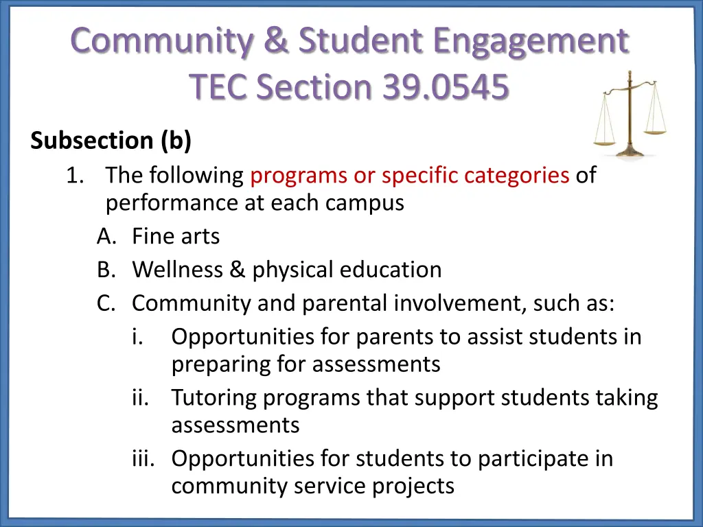 community student engagement tec section 39 0545 1