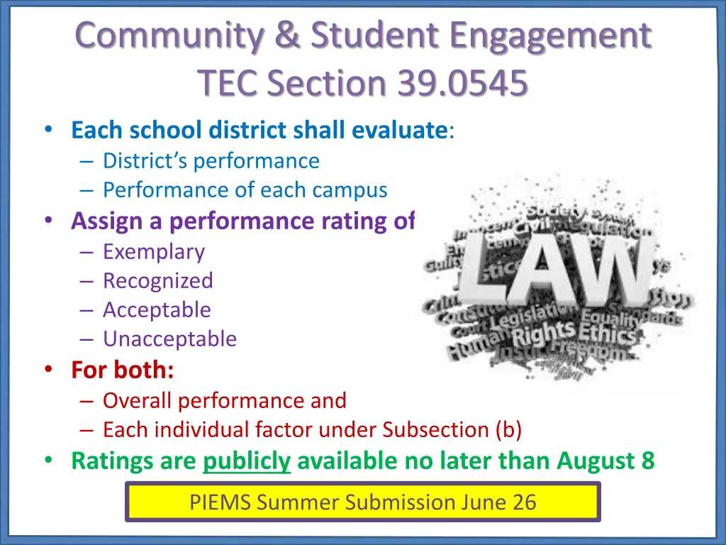 community student engagement tec section 39 0545