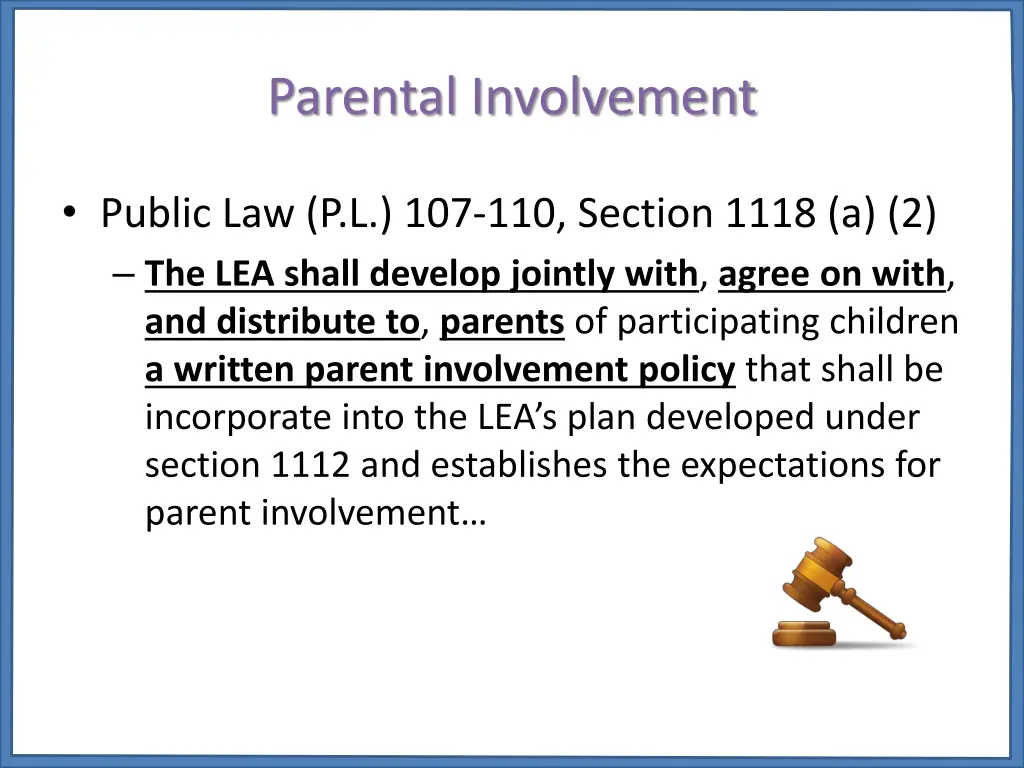 parental involvement