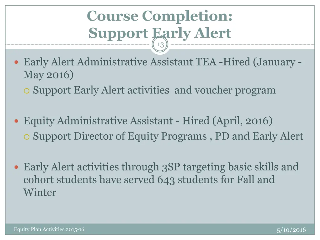 course completion support early alert 13
