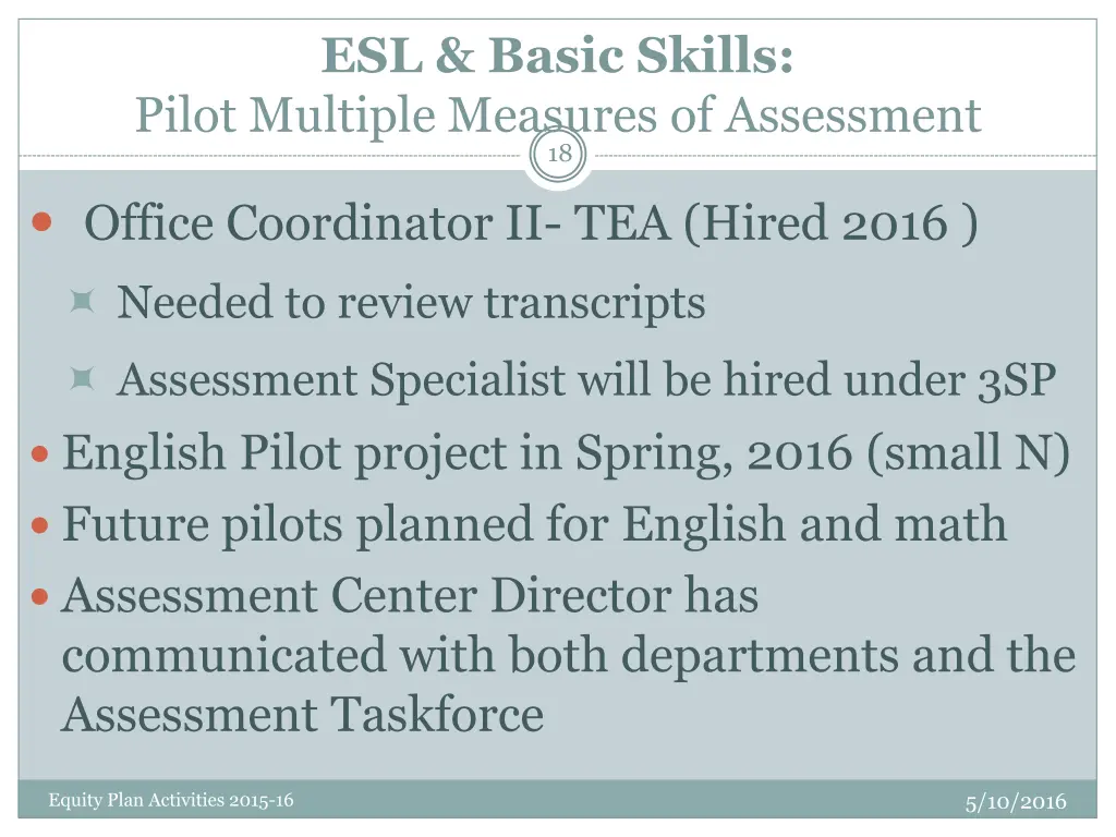 esl basic skills pilot multiple measures