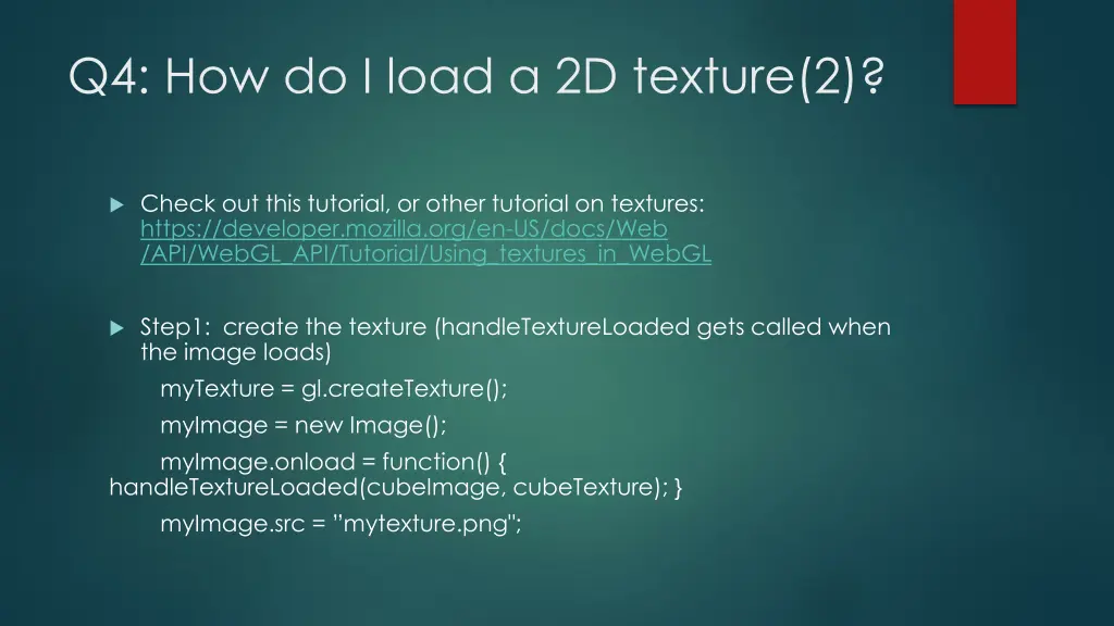 q4 how do i load a 2d texture 2