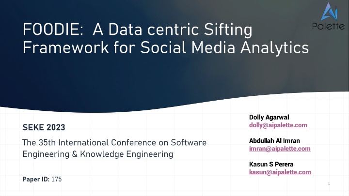 foodie a data centric sifting framework