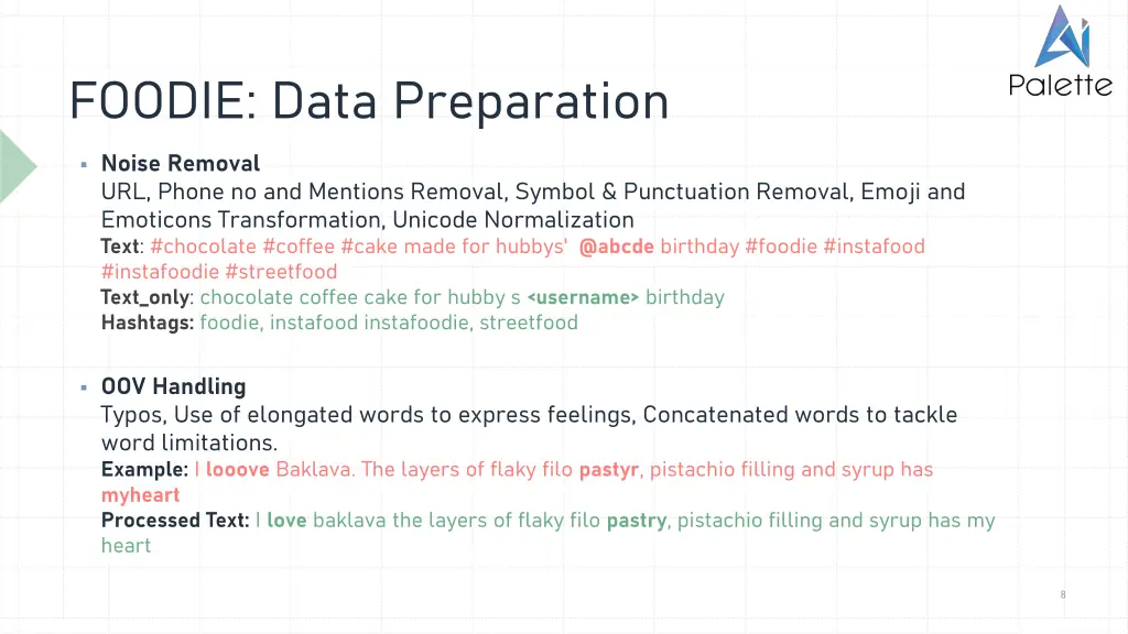 foodie data preparation