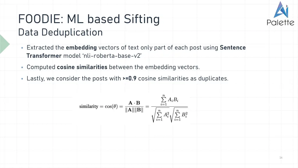 foodie ml based sifting data deduplication