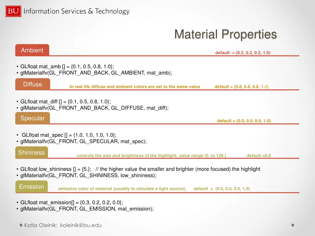 material properties