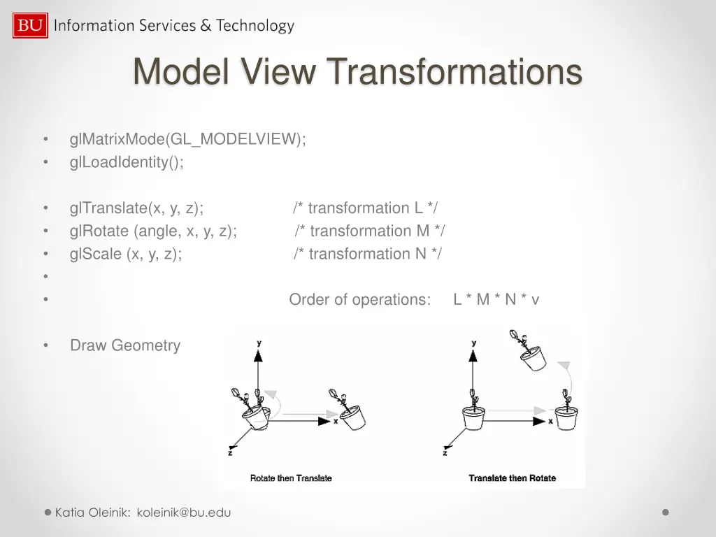 model view transformations