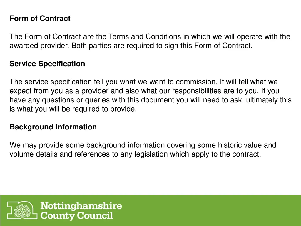 form of contract