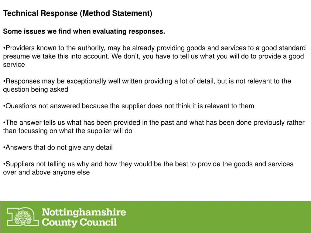 technical response method statement 1