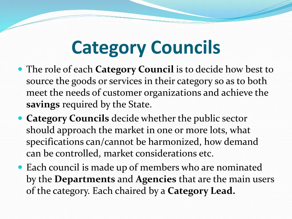 category councils