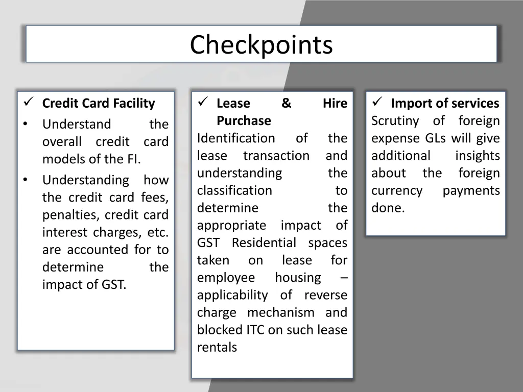 checkpoints