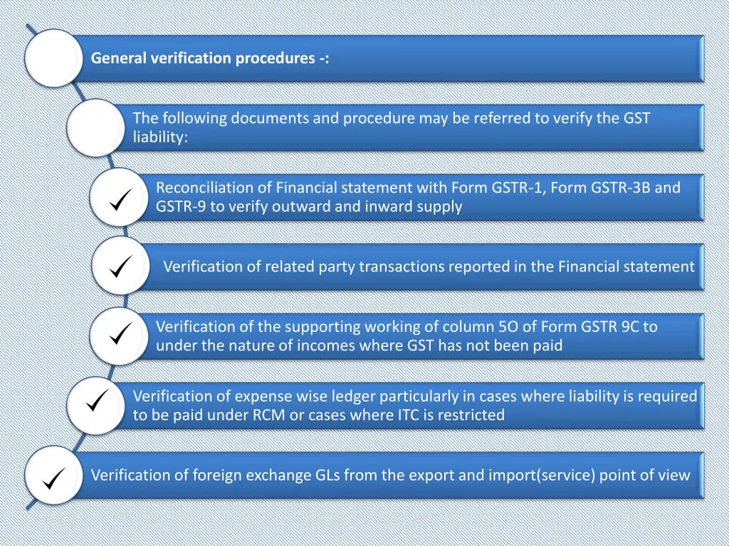 general verification procedures