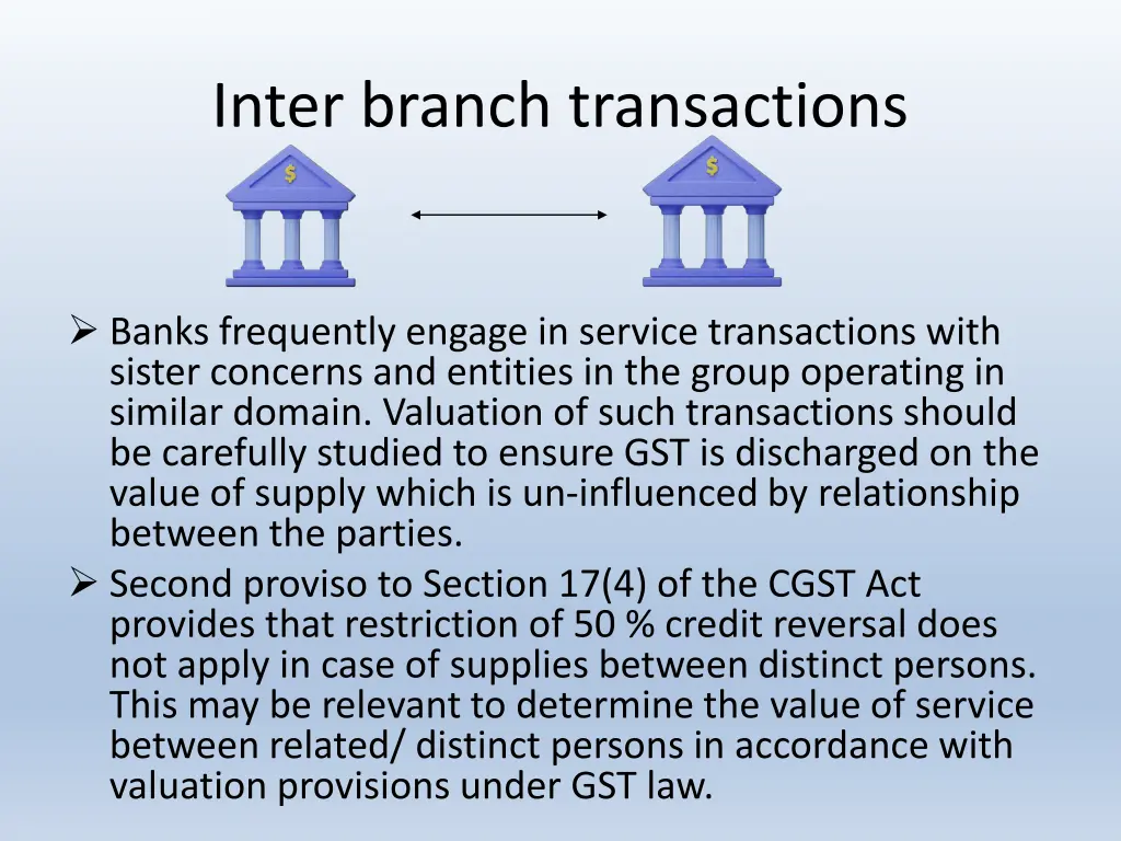 inter branch transactions