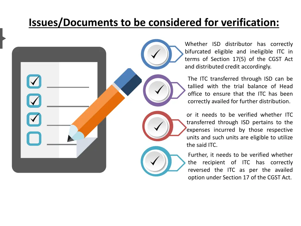 issues documents to be considered for verification