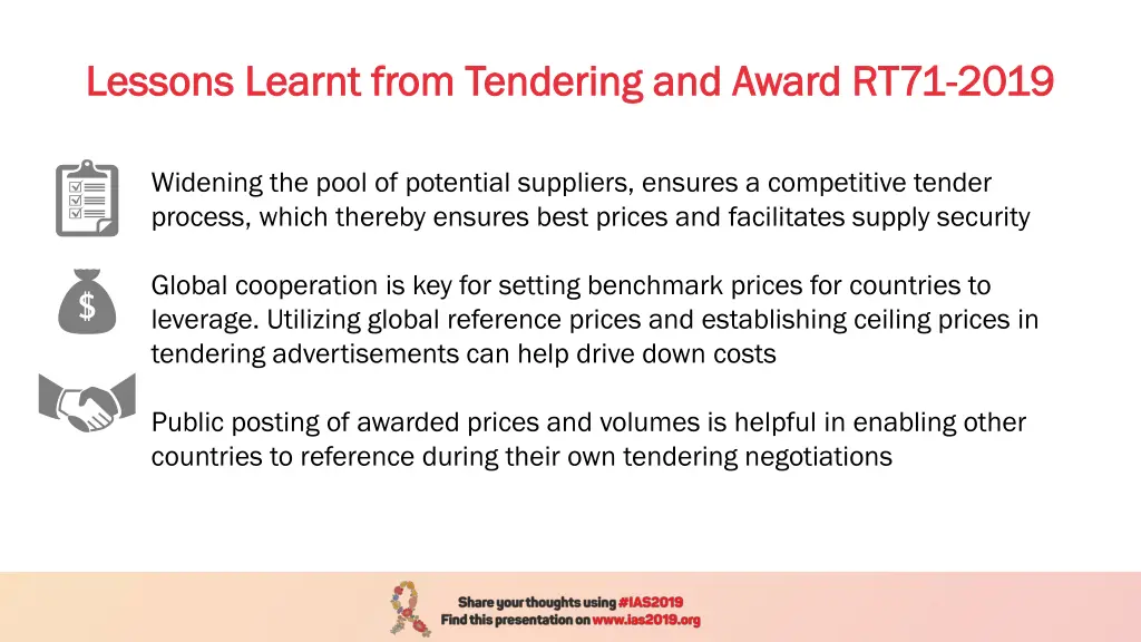 lessons learnt from tendering and award rt71