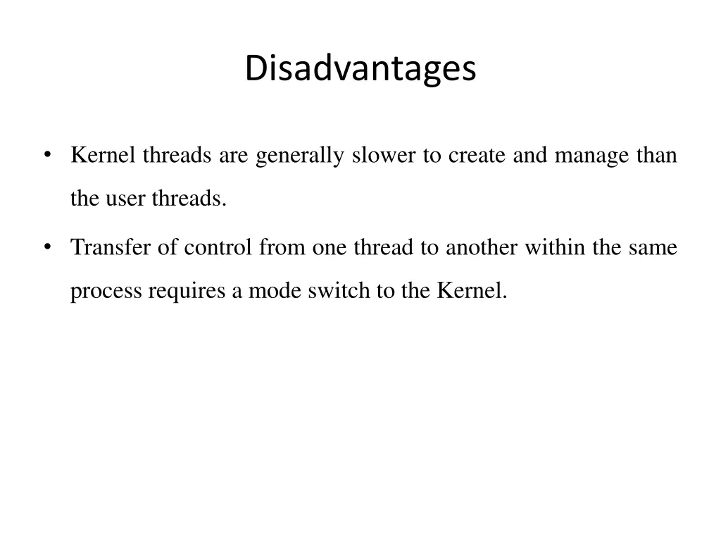 disadvantages 1