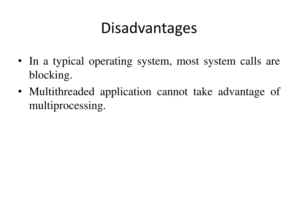 disadvantages