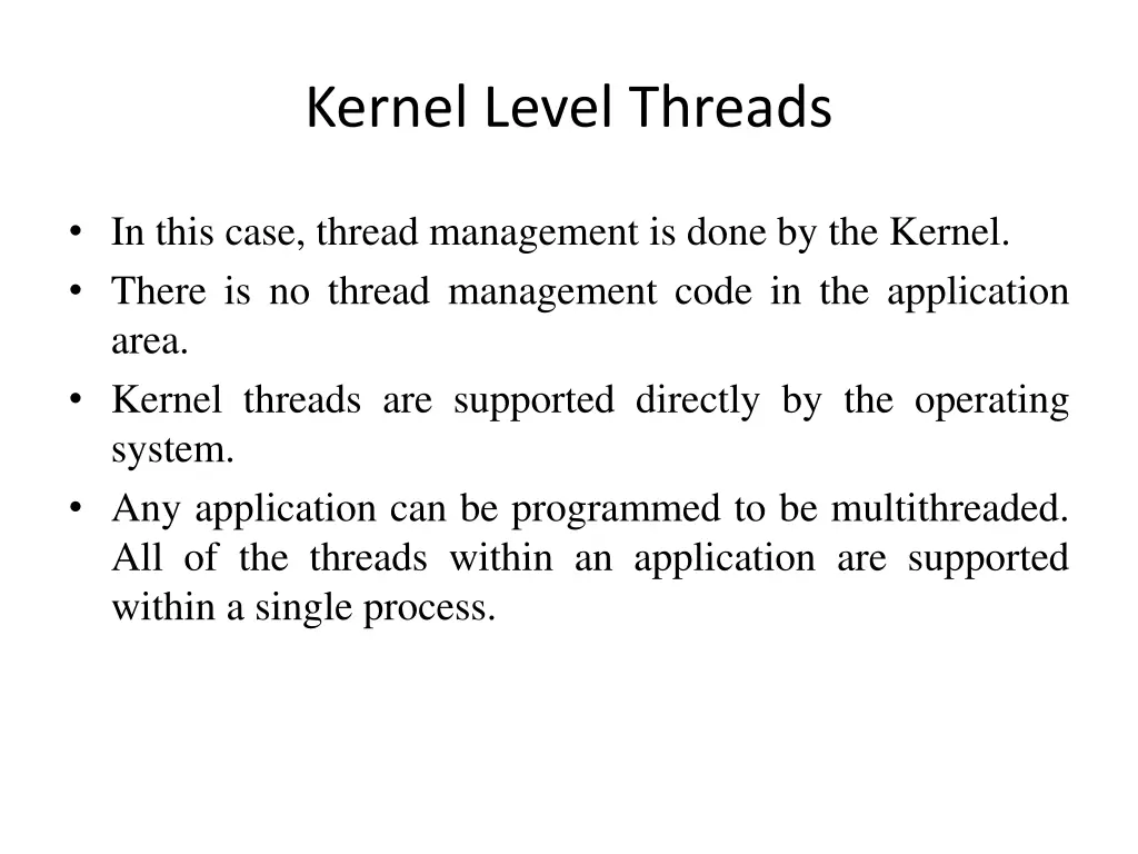 kernel level threads