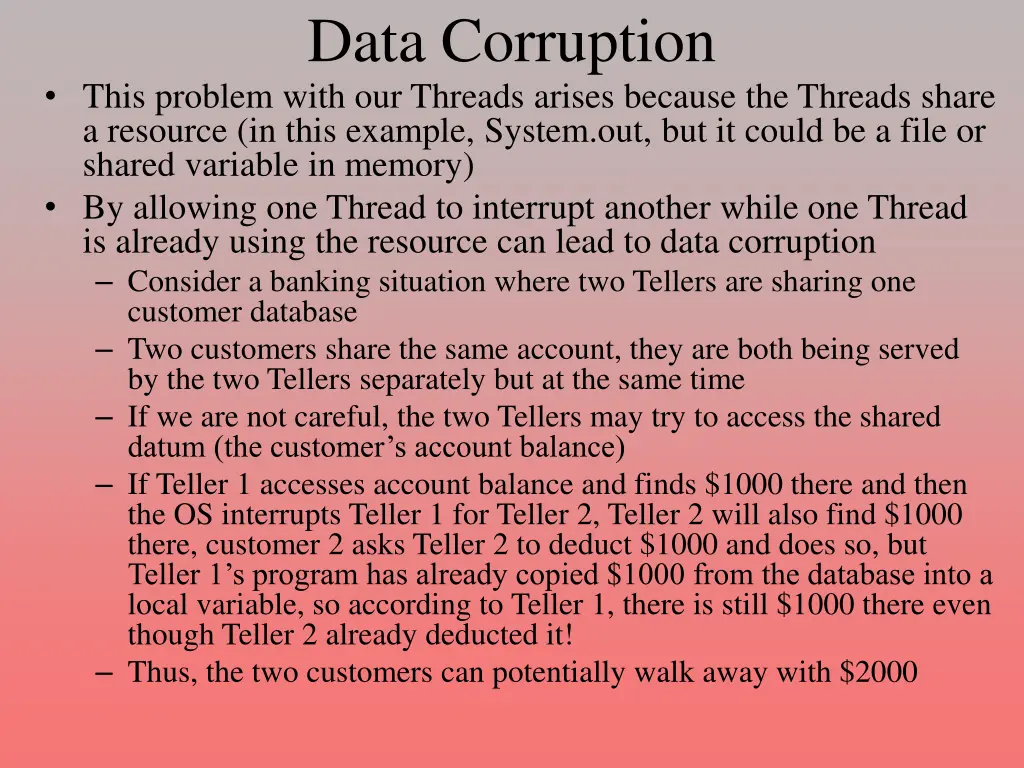 data corruption