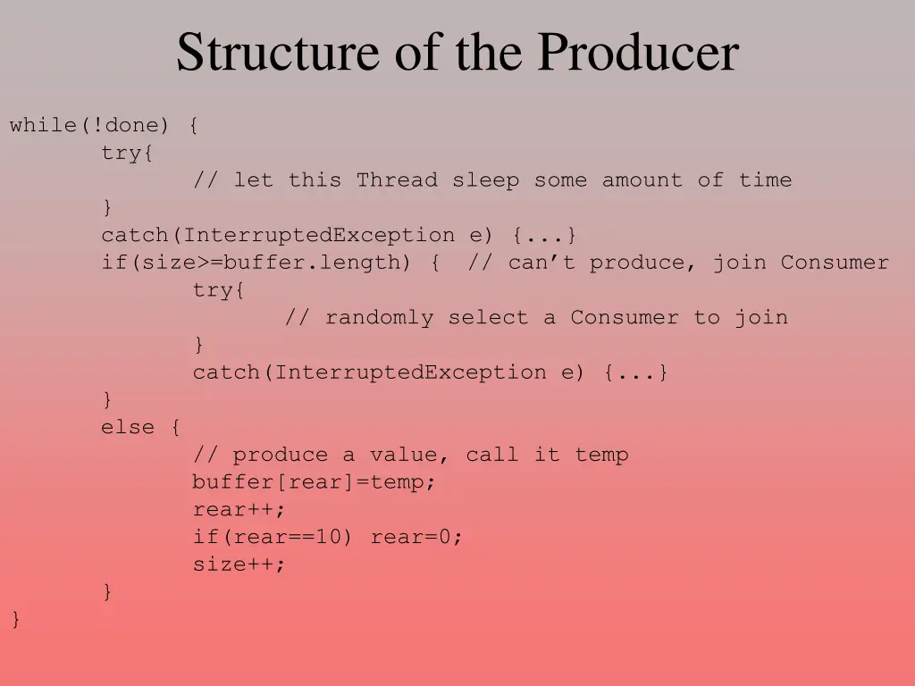 structure of the producer