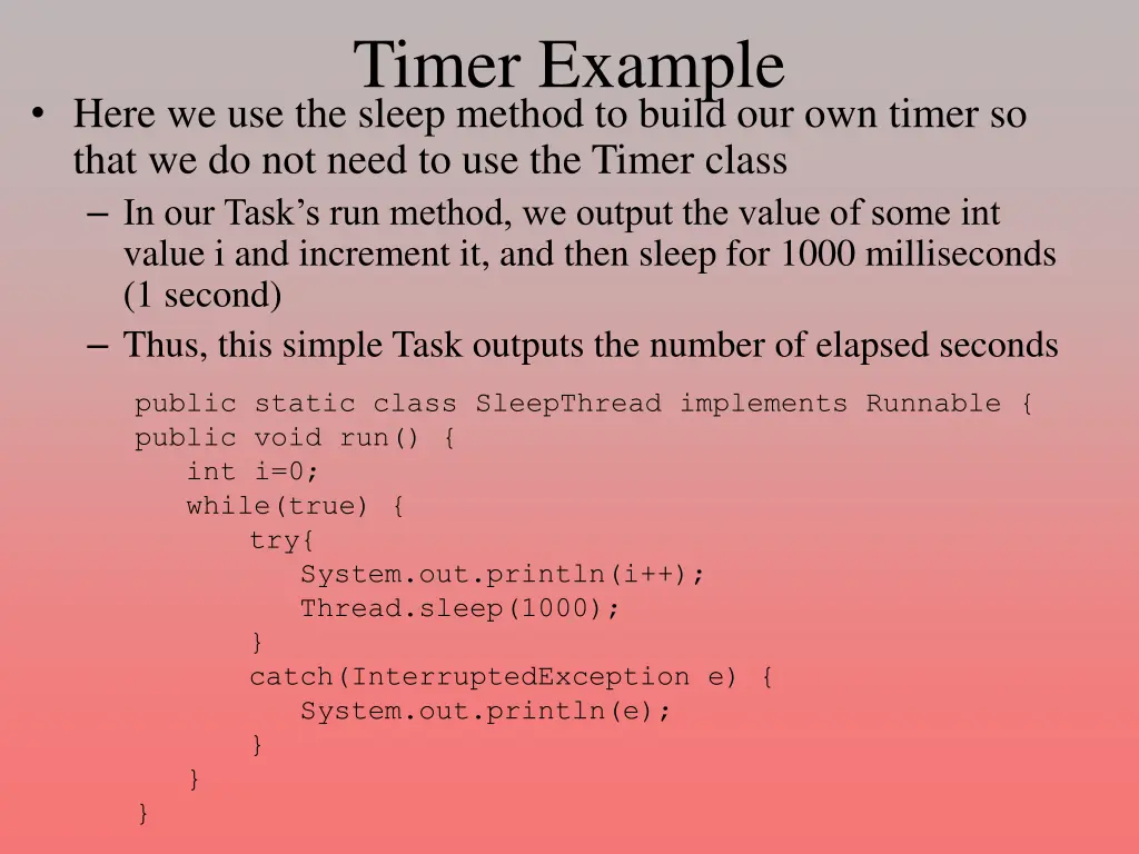 timer example