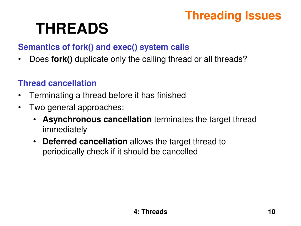 threading issues