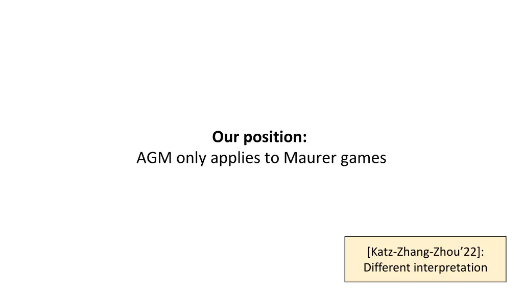 our position