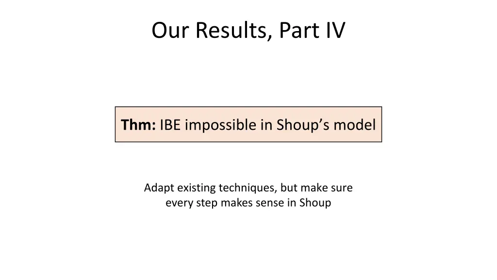 our results part iv
