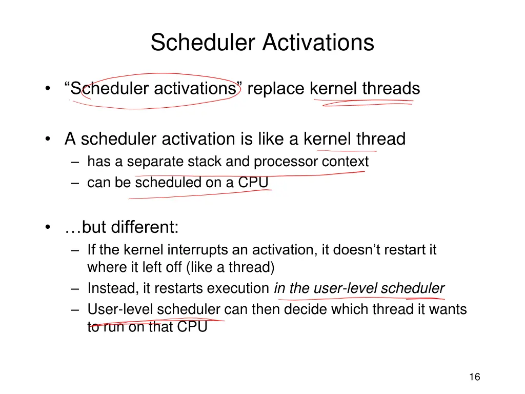 scheduler activations 1