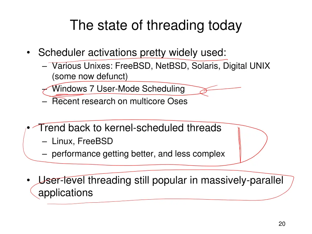 the state of threading today