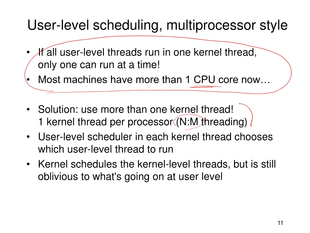 user level scheduling multiprocessor style