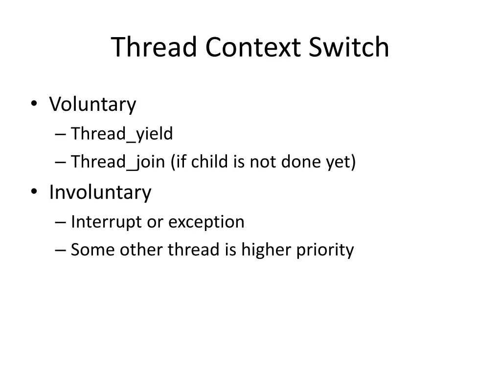 thread context switch
