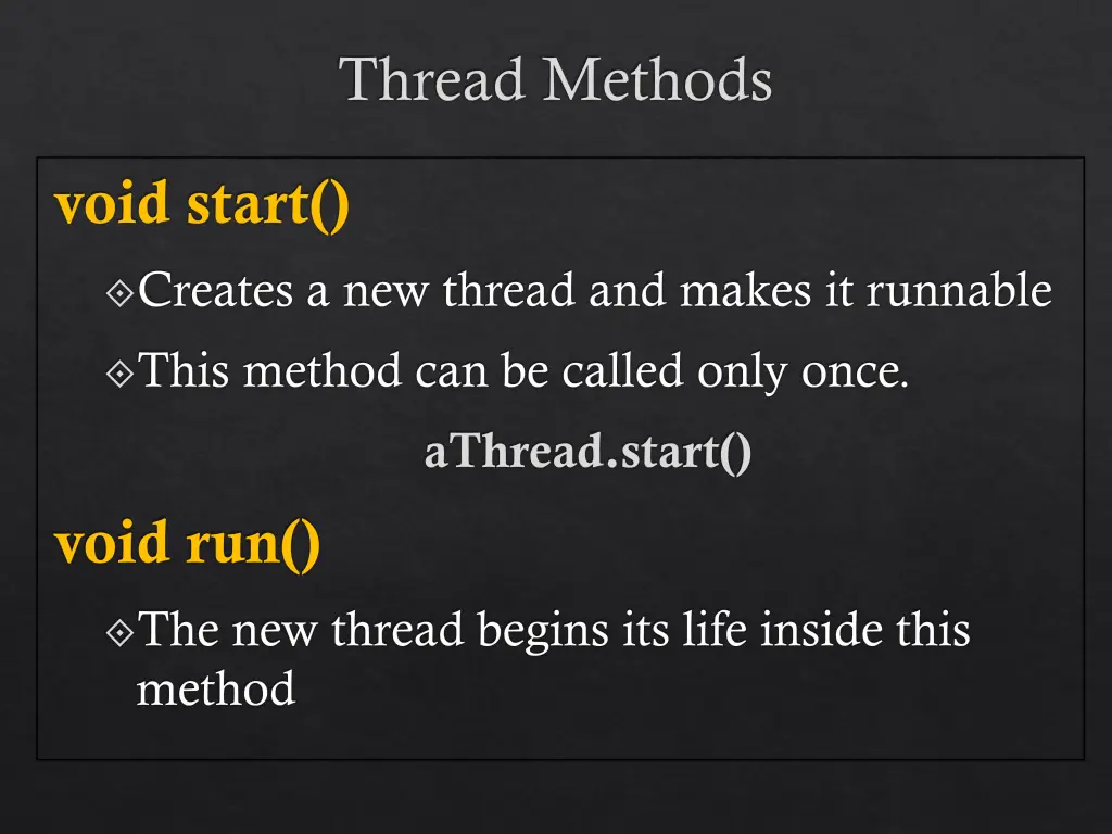 thread methods