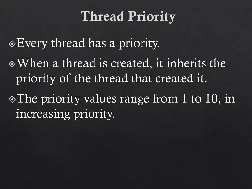 thread priority