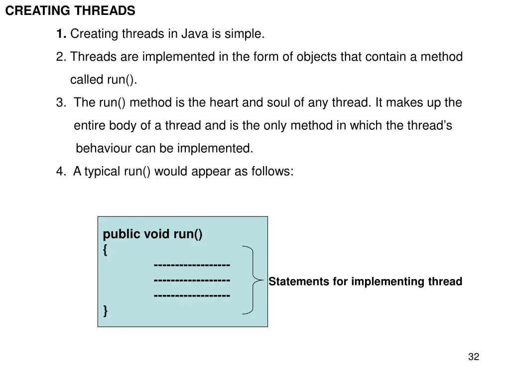 creating threads 1