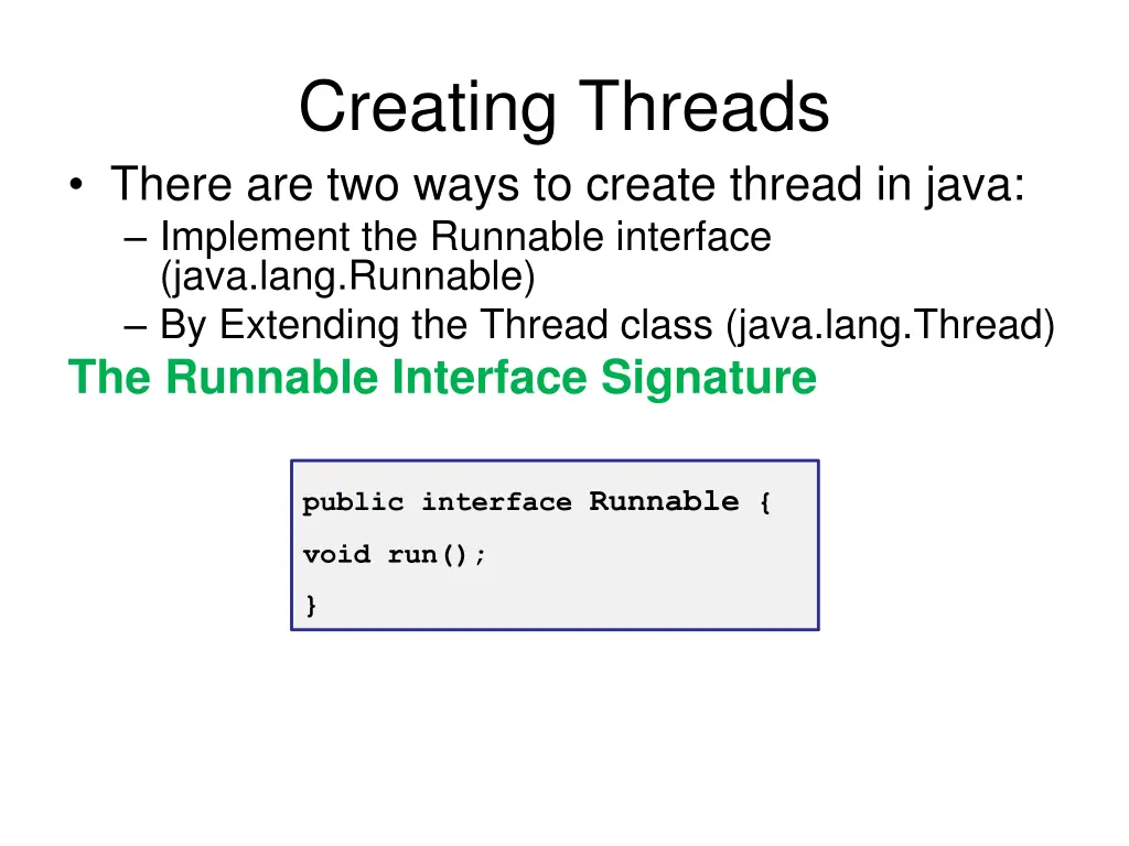 creating threads