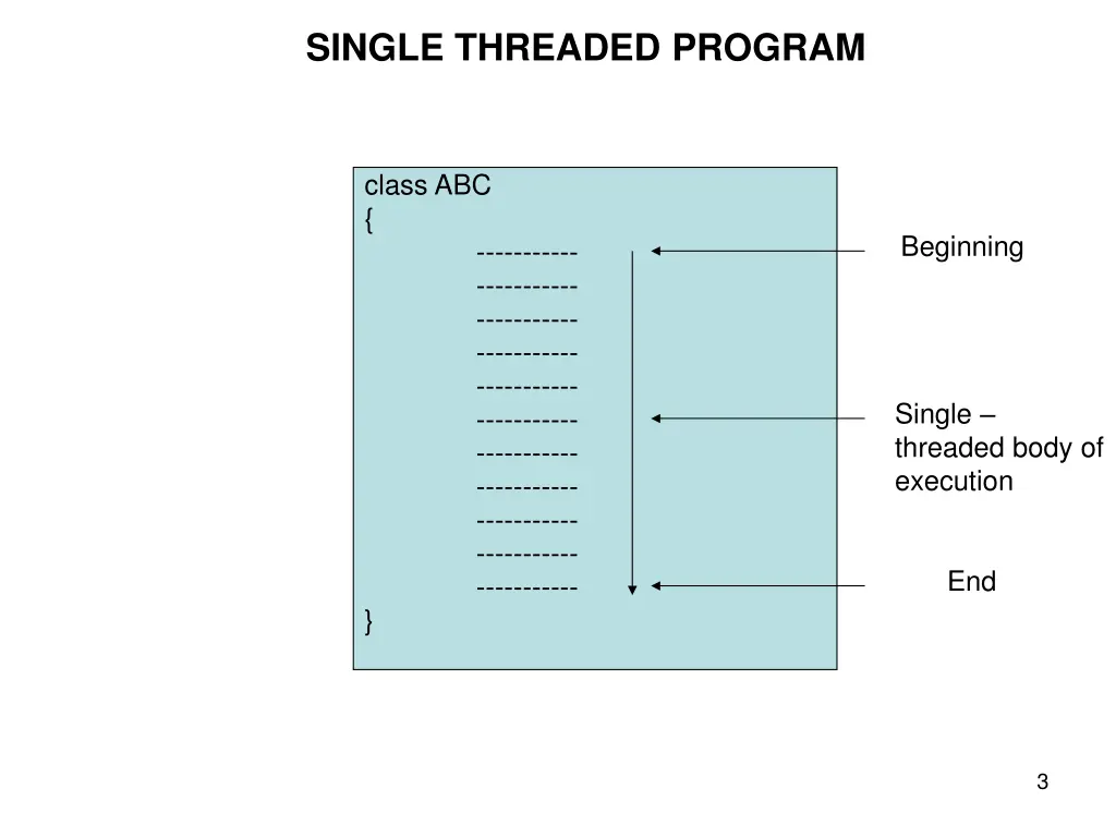 single threaded program
