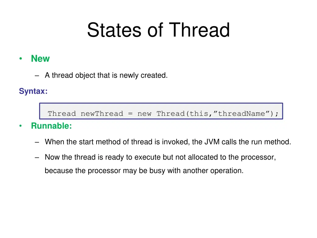 states of thread