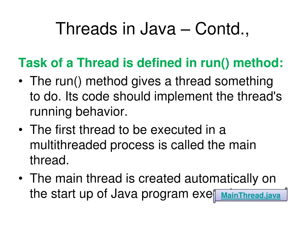 threads in java contd