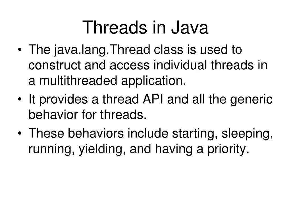threads in java