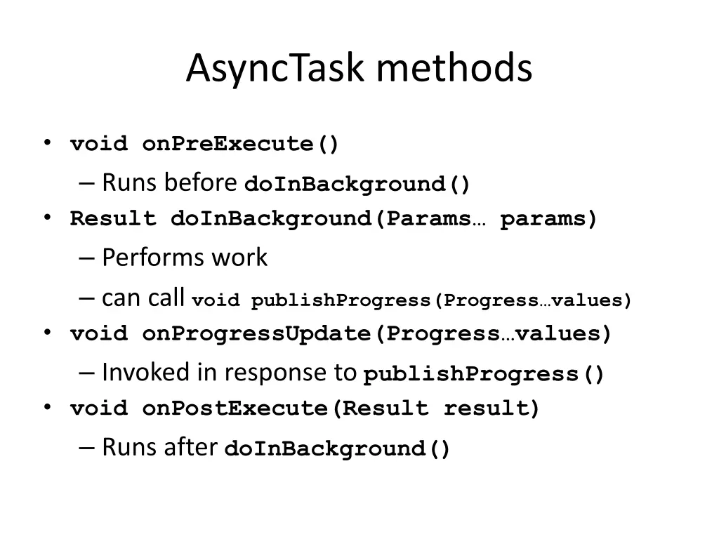 asynctask methods