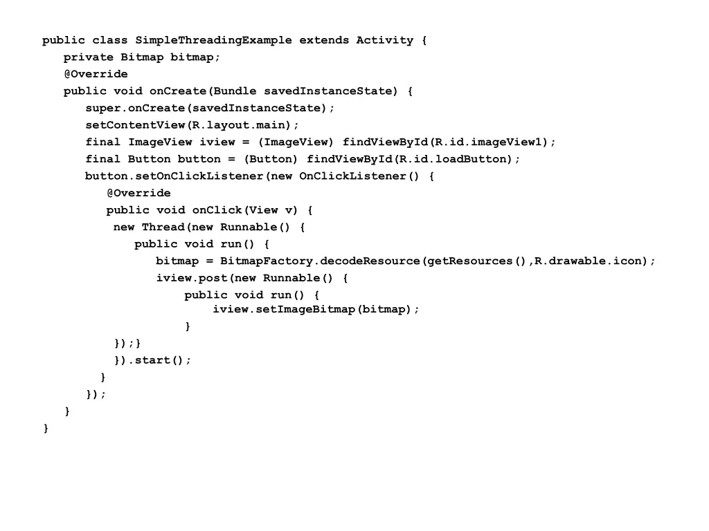 public class simplethreadingexample extends 2