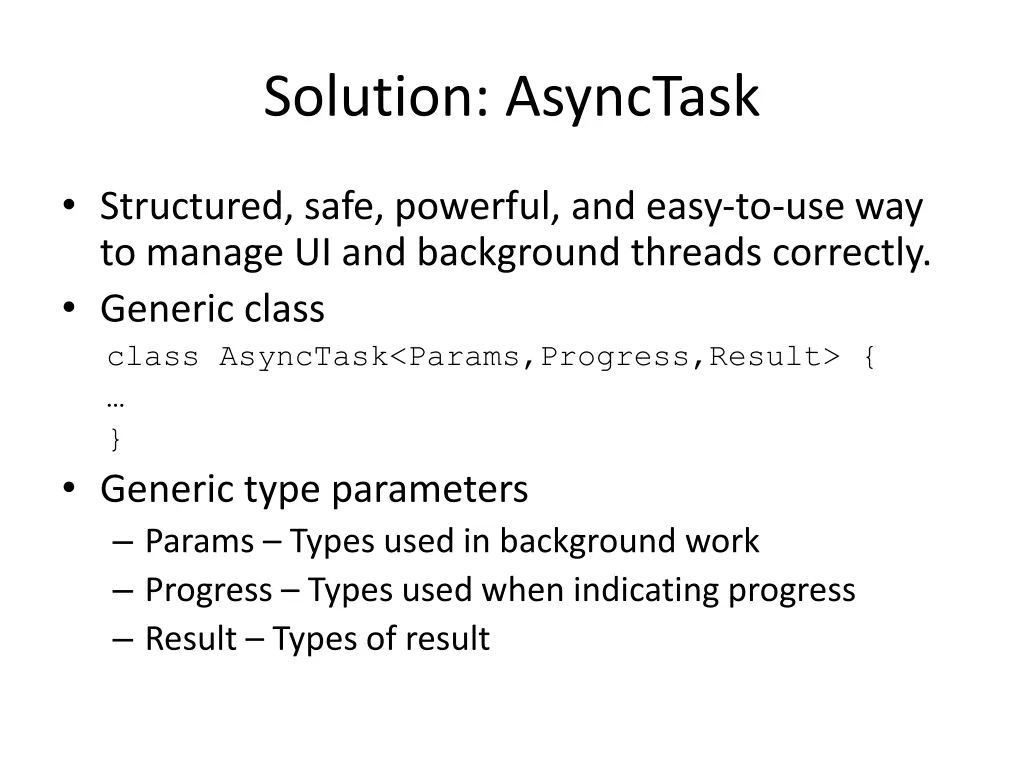 solution asynctask