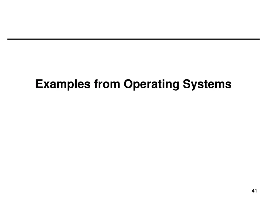 examples from operating systems