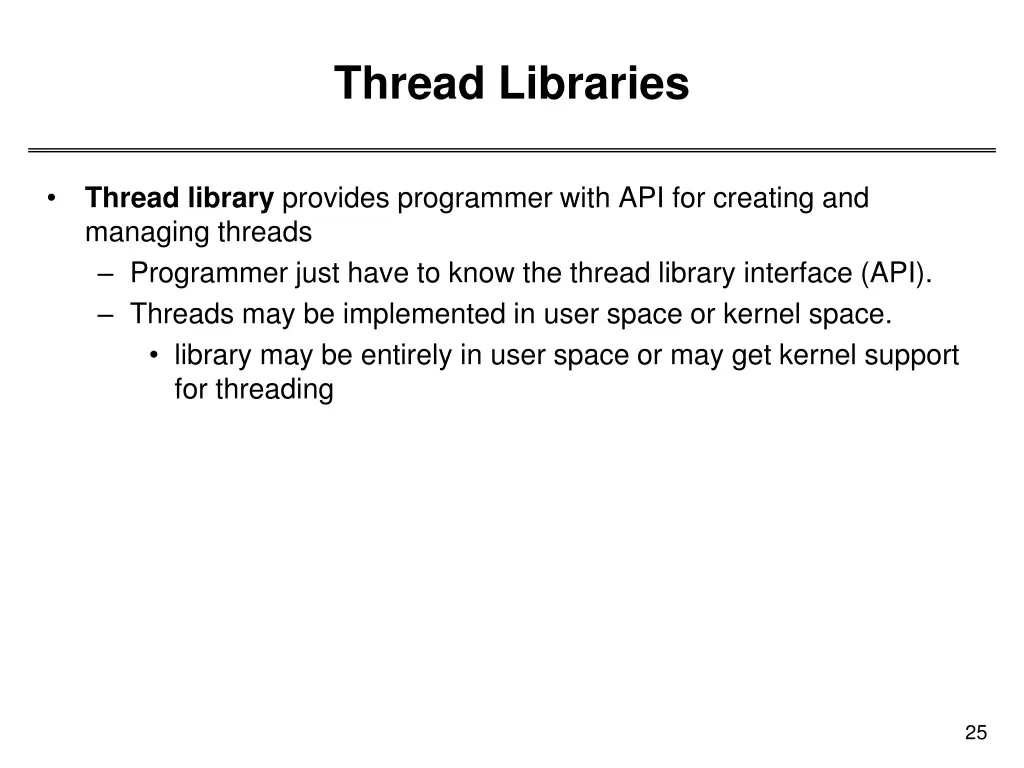 thread libraries