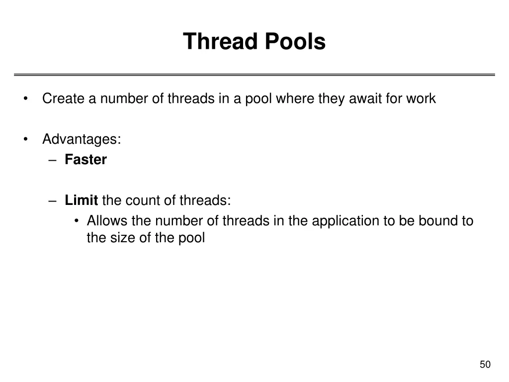 thread pools